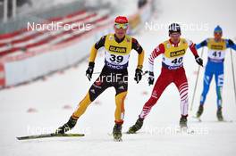 15.03.13, Oslo, Norway (NOR): l-r: David Welde (GER), Philipp Orter (AUT) - FIS world cup nordic combined, individual gundersen HS134/10km, Oslo (NOR). www.nordicfocus.com. © Felgenhauer/NordicFocus. Every downloaded picture is fee-liable.