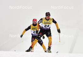 16.03.13, Oslo, Norway (NOR): l-r: Manuel Faisst (GER), Janis Morweiser (GER) - FIS world cup nordic combined, individual gundersen HS134/10km, Oslo (NOR). www.nordicfocus.com. © Felgenhauer/NordicFocus. Every downloaded picture is fee-liable.