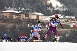 22.02.2013, Val di Fiemme, Italy (ITA): l-r: Tino Edelmann (GER), Maxime Laheurte (FRA), Hideaki Nagai (JPN) - FIS nordic world ski championships, nordic combined, individual gundersen HS106/10km, Val di Fiemme (ITA). www.nordicfocus.com. © Felgenhauer/NordicFocus. Every downloaded picture is fee-liable.
