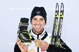 24.02.2013, Val di Fiemme, Italy (ITA): Maxime Laheurte (FRA) - FIS nordic world ski championships, nordic combined, medals, Val di Fiemme (ITA). www.nordicfocus.com. © Felgenhauer/NordicFocus. Every downloaded picture is fee-liable.