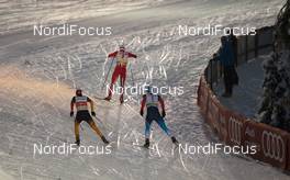 30.11.2013, Kuusamo, Finland (FIN): (l-r) Eric Frenzel (GER), Fischer, Leki, Salomon, Adidas, Haavard Klemetsen (NOR), Fischer, Swix, Alpina, Rottefella and Evgeniy Klimov (RUS) - FIS world cup nordic combined, individual gundersen HS142/10km, Kuusamo (FIN). www.nordicfocus.com. © Laiho/NordicFocus. Every downloaded picture is fee-liable.