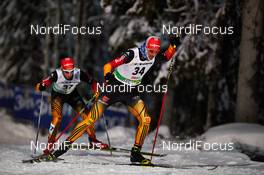 30.11.2013, Kuusamo, Finland (FIN): Jakob Lange (GER), Bjoern Kircheisen (GER), (l-r) - FIS world cup nordic combined, individual gundersen HS142/10km, Kuusamo (FIN). www.nordicfocus.com. © Felgenhauer/NordicFocus. Every downloaded picture is fee-liable.