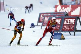 14.12.2013, Ramsau, Austria (AUT): Eric Frenzel (GER), Joergen Graabak (NOR) - FIS world cup nordic combined, team sprint HS98/2x7.5km, Ramsau (AUT). www.nordicfocus.com. © Mandl/NordicFocus. Every downloaded picture is fee-liable.