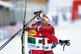 14.12.2013, Ramsau, Austria (AUT): Magnus Krog (NOR), Haavard Klemetsen (NOR) - FIS world cup nordic combined, team sprint HS98/2x7.5km, Ramsau (AUT). www.nordicfocus.com. © Mandl/NordicFocus. Every downloaded picture is fee-liable.
