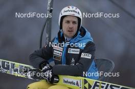 03.02.2013, Harrachov, Czech Republic (CZE): Simon Ammann (SUI), Fischer, ODLO  - FIS world cup ski flying, individual HS205, Harrachov (CZE). www.nordicfocus.com. © Domanski/NordicFocus. Every downloaded picture is fee-liable.