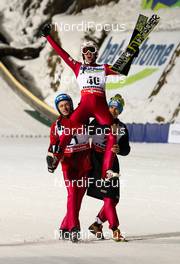 28.02.2013, Val di Fiemme, Italy (ITA): (l-r) Dawid Kubacki (POL), Kamil Stoch (POL), Fischer and Piotr Zyla (POL), Fischer  - FIS nordic world ski championships, ski jumping, individual HS134, Val di Fiemme (ITA). www.nordicfocus.com. © Laiho/NordicFocus. Every downloaded picture is fee-liable.