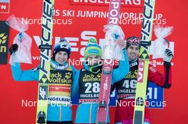21.12.2013, Engelberg, Switzerland (SUI): Kamil Stoch (POL), Jan Ziobro (POL), Anders Bardal (NOR)  - FIS world cup ski jumping, individual HS137, Engelberg (SUI). www.nordicfocus.com. © Manzoni/NordicFocus. Every downloaded picture is fee-liable.