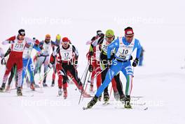 20.01.2013, Lienz, Austria (AUT): Florian Kostner (ITA) ahead of Jiri Rocarek (CZE) - FIS Marathon Cup Dolomitenlauf, Lienz (AUT). www.nordicfocus.com. © Felgenhauer/NordicFocus. Every downloaded picture is fee-liable.