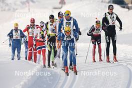 19.01.2013, Lienz, Austria (AUT): Nikolay Bolotv (RUS), leads the race at Untertilliach - Dolomitensprint, Lienz (AUT). www.nordicfocus.com. © Felgenhauer/NordicFocus. Every downloaded picture is fee-liable.