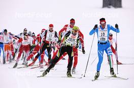 20.01.2013, Lienz, Austria (AUT): Florian Kostner (ITA) ahead of Jiri Rocarek (CZE) - FIS Marathon Cup Dolomitenlauf, Lienz (AUT). www.nordicfocus.com. © Felgenhauer/NordicFocus. Every downloaded picture is fee-liable.
