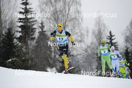 17.02.2013, Tartu, Estonia (EST): l-r: Anders Myrland (NOR), Anders Aukland (NOR), Algo Karp (EST), Niklas Colliander (FIN) - FIS Marathon Cup Tartumarathon, Tartu (EST). www.nordicfocus.com. © Rauschendorfer/NordicFocus. Every downloaded picture is fee-liable.