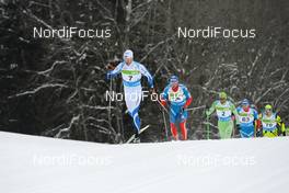 17.02.2013, Tartu, Estonia (EST): l-r: Algo Karp (EST), Dmitry Japarov (RUS), Anders Aukland (NOR) - FIS Marathon Cup Tartumarathon, Tartu (EST). www.nordicfocus.com. © Rauschendorfer/NordicFocus. Every downloaded picture is fee-liable.