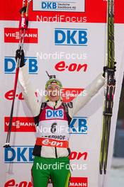 05.01.2014, Oberhof, Germany (GER): Darya Domracheva (BLR) - IBU world cup biathlon, mass women, Oberhof (GER). www.nordicfocus.com. © Manzoni/NordicFocus. Every downloaded picture is fee-liable.