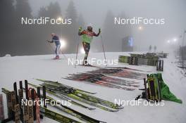 02.01.2014, Oberhof, Germany (GER): Biathlon Feature: Danielo Mueller (GER), czech wax technician at work - IBU world cup biathlon, training, Oberhof (GER). www.nordicfocus.com. © Manzoni/NordicFocus. Every downloaded picture is fee-liable.