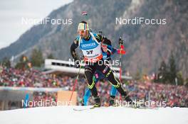 11.01.2014, Ruhpolding, Germany (GER): Simon Fourcade (FRA) - IBU world cup biathlon, individual men, Ruhpolding (GER). www.nordicfocus.com. © Manzoni/NordicFocus. Every downloaded picture is fee-liable.