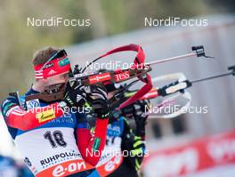 11.01.2014, Ruhpolding, Germany (GER): Dmitry Malyshko (RUS) - IBU world cup biathlon, individual men, Ruhpolding (GER). www.nordicfocus.com. © Manzoni/NordicFocus. Every downloaded picture is fee-liable.