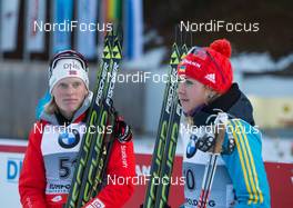 10.01.2014, Ruhpolding, Germany (GER): Tora Berger (NOR), Juliya Dzhyma (UKR)  - IBU world cup biathlon, individual women, Ruhpolding (GER). www.nordicfocus.com. © Manzoni/NordicFocus. Every downloaded picture is fee-liable.