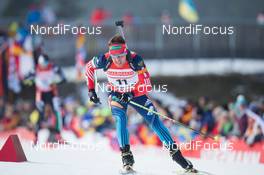 12.01.2014, Ruhpolding, Germany (GER): Evgeniy Garanichev (RUS)  - IBU world cup biathlon, pursuit men, Ruhpolding (GER). www.nordicfocus.com. © Manzoni/NordicFocus. Every downloaded picture is fee-liable.