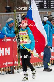 12.01.2014, Ruhpolding, Germany (GER): Gabriela Soukalova (CZE), Gabriela Soukalova (CZE)  - IBU world cup biathlon, pursuit women, Ruhpolding (GER). www.nordicfocus.com. © Manzoni/NordicFocus. Every downloaded picture is fee-liable.