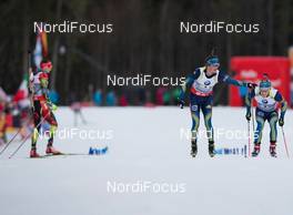 09.01.2014, Ruhpolding, Germany (GER): Ondrej Moravec (CZE), Fredrik Lindstroem (SWE), Carl-Johan Bergman (SWE)  - IBU world cup biathlon, relay men, Ruhpolding (GER). www.nordicfocus.com. © Manzoni/NordicFocus. Every downloaded picture is fee-liable.