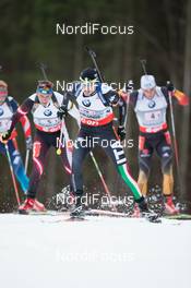 09.01.2014, Ruhpolding, Germany (GER): Markus Windisch (ITA), Christoph Sumann (AUT), Christoph Stephan (GER)  - IBU world cup biathlon, relay men, Ruhpolding (GER). www.nordicfocus.com. © Manzoni/NordicFocus. Every downloaded picture is fee-liable.