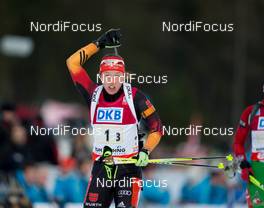 08.01.2014, Ruhpolding, Germany (GER): Laura Dahlmeier (GER)  - IBU world cup biathlon, relay women, Ruhpolding (GER). www.nordicfocus.com. © Manzoni/NordicFocus. Every downloaded picture is fee-liable.