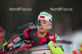 08.01.2014, Ruhpolding, Germany (GER): Nastassia Dubarezava  (BLR)  - IBU world cup biathlon, relay women, Ruhpolding (GER). www.nordicfocus.com. © Manzoni/NordicFocus. Every downloaded picture is fee-liable.
