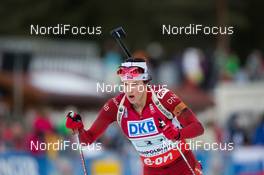 08.01.2014, Ruhpolding, Germany (GER): Ann Kristin Aafedt Flatland (NOR)  - IBU world cup biathlon, relay women, Ruhpolding (GER). www.nordicfocus.com. © Manzoni/NordicFocus. Every downloaded picture is fee-liable.