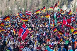 08.01.2014, Ruhpolding, Germany (GER): Biathlon Feature: Fans with flags - IBU world cup biathlon, relay women, Ruhpolding (GER). www.nordicfocus.com. © Manzoni/NordicFocus. Every downloaded picture is fee-liable.