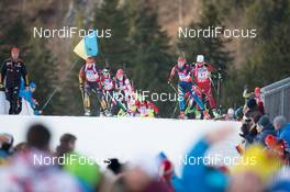 08.01.2014, Ruhpolding, Germany (GER): Franziska Preuss (GER), Tiril Ekhoff (NOR)  - IBU world cup biathlon, relay women, Ruhpolding (GER). www.nordicfocus.com. © Manzoni/NordicFocus. Every downloaded picture is fee-liable.