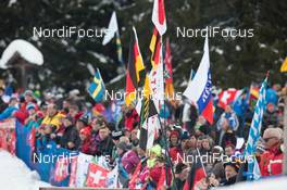 18.01.2014, Antholz, Italy (ITA): Biathlon Feature: Fans with flags - IBU world cup biathlon, pursuit men, Antholz (ITA). www.nordicfocus.com. © Manzoni/NordicFocus. Every downloaded picture is fee-liable.