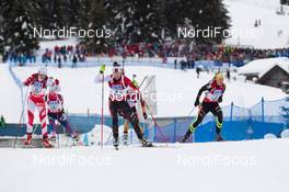 19.01.2014, Antholz, Italy (ITA): Magdalena Gwizdon (POL), Megan Imrie (CAN), Anais Bescond (FRA) - IBU world cup biathlon, relay women, Antholz (ITA). www.nordicfocus.com. © Manzoni/NordicFocus. Every downloaded picture is fee-liable.