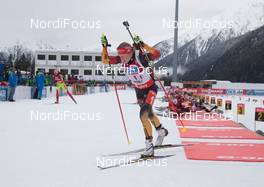 19.01.2014, Antholz, Italy (ITA): Franziska Hildebrand (GER) - IBU world cup biathlon, relay women, Antholz (ITA). www.nordicfocus.com. © Manzoni/NordicFocus. Every downloaded picture is fee-liable.