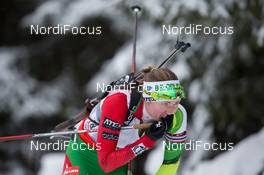 16.01.2014, Antholz, Italy (ITA): Darya Domracheva (BLR) - IBU world cup biathlon, sprint women, Antholz (ITA). www.nordicfocus.com. © Manzoni/NordicFocus. Every downloaded picture is fee-liable.