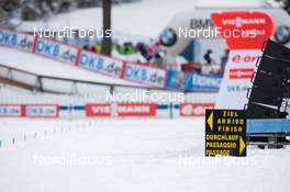 16.01.2014, Antholz, Italy (ITA): Biathlon Feature:, Biathlon Feature: The finish area - IBU world cup biathlon, sprint women, Antholz (ITA). www.nordicfocus.com. © Manzoni/NordicFocus. Every downloaded picture is fee-liable.