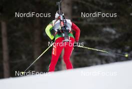 16.01.2014, Antholz, Italy (ITA): Nastassia Dubarezava  (BLR) - IBU world cup biathlon, sprint women, Antholz (ITA). www.nordicfocus.com. © Manzoni/NordicFocus. Every downloaded picture is fee-liable.