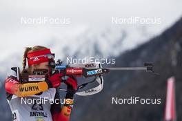16.01.2014, Antholz, Italy (ITA): Franziska Preuss (GER) - IBU world cup biathlon, sprint women, Antholz (ITA). www.nordicfocus.com. © Manzoni/NordicFocus. Every downloaded picture is fee-liable.