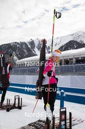 15.01.2014, Antholz, Italy (ITA): Elisa Gasparin (SUI) - IBU world cup biathlon, training, Antholz (ITA). www.nordicfocus.com. © Manzoni/NordicFocus. Every downloaded picture is fee-liable.