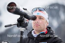 15.01.2014, Antholz, Italy (ITA): Biathlon Feature: Ville Kotikumpu (FIN), coach team Finland - IBU world cup biathlon, training, Antholz (ITA). www.nordicfocus.com. © Manzoni/NordicFocus. Every downloaded picture is fee-liable.