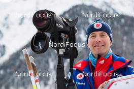 15.01.2014, Antholz, Italy (ITA): Armin Auchentaller (ITA) mens coach team US - IBU world cup biathlon, training, Antholz (ITA). www.nordicfocus.com. © Manzoni/NordicFocus. Every downloaded picture is fee-liable.