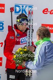 08.03.2014, Pokljuka, Slovenia (SLO): Ole Einar Bjoerndalen (NOR) - IBU world cup biathlon, pursuit men, Pokljuka (SLO). www.nordicfocus.com. © Manzoni/NordicFocus. Every downloaded picture is fee-liable.