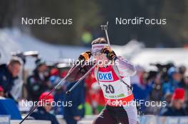 08.03.2014, Pokljuka, Slovenia (SLO): Simon Eder (AUT) - IBU world cup biathlon, pursuit men, Pokljuka (SLO). www.nordicfocus.com. © Manzoni/NordicFocus. Every downloaded picture is fee-liable.