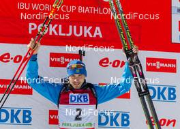08.03.2014, Pokljuka, Slovenia (SLO): Anton Shipulin (RUS) - IBU world cup biathlon, pursuit men, Pokljuka (SLO). www.nordicfocus.com. © Manzoni/NordicFocus. Every downloaded picture is fee-liable.