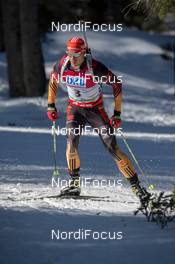 08.03.2014, Pokljuka, Slovenia (SLO): Arnd Peiffer (GER) - IBU world cup biathlon, pursuit men, Pokljuka (SLO). www.nordicfocus.com. © Manzoni/NordicFocus. Every downloaded picture is fee-liable.