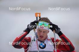 06.03.2014, Pokljuka, Slovenia (SLO): Tarjei Boe (NOR) - IBU world cup biathlon, sprint men, Pokljuka (SLO). www.nordicfocus.com. © Manzoni/NordicFocus. Every downloaded picture is fee-liable.