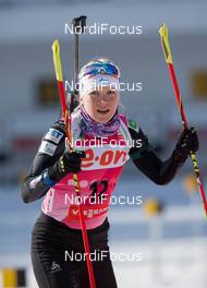06.03.2014, Pokljuka, Slovenia (SLO): Kaisa Maekaeraeinen (FIN) - IBU world cup biathlon, sprint women, Pokljuka (SLO). www.nordicfocus.com. © Manzoni/NordicFocus. Every downloaded picture is fee-liable.