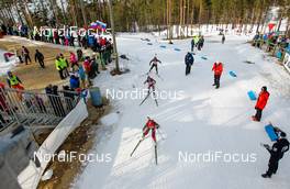 16.03.2014, Kontiolahti, Finland (FIN): view from a spectator bridge - IBU world cup biathlon, pursuit women, Kontiolahti (FIN). www.nordicfocus.com. © Laiho/NordicFocus. Every downloaded picture is fee-liable.