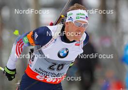 15.03.2014, Kontiolahti, Finland (FIN): Lowell Bailey (USA), Rossignol, Rottefella, One Way - IBU world cup biathlon, sprint men, Kontiolahti (FIN). www.nordicfocus.com. © Laiho/NordicFocus. Every downloaded picture is fee-liable.