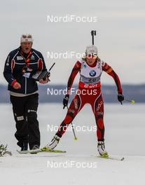 15.03.2014, Kontiolahti, Finland (FIN): Tora Berger (NOR), Fischer, Rottefella, Odlo - IBU world cup biathlon, sprint women, Kontiolahti (FIN). www.nordicfocus.com. © Laiho/NordicFocus. Every downloaded picture is fee-liable.