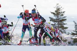 23.03.2014, Oslo, Norway (NOR): Lukas Hofer (ITA) - IBU world cup biathlon Holmenkollen, mass men, Oslo (NOR). www.nordicfocus.com. © Manzoni/NordicFocus. Every downloaded picture is fee-liable.